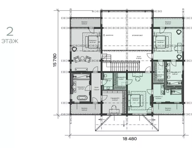 дом  в КП Залесье, 88 км от МКАД